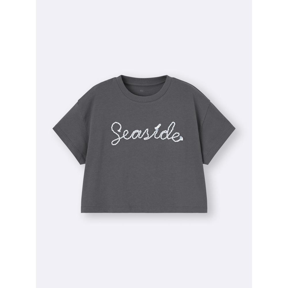 Gu By Uniqlo Girls Graphic T  Rope Embroidery 
