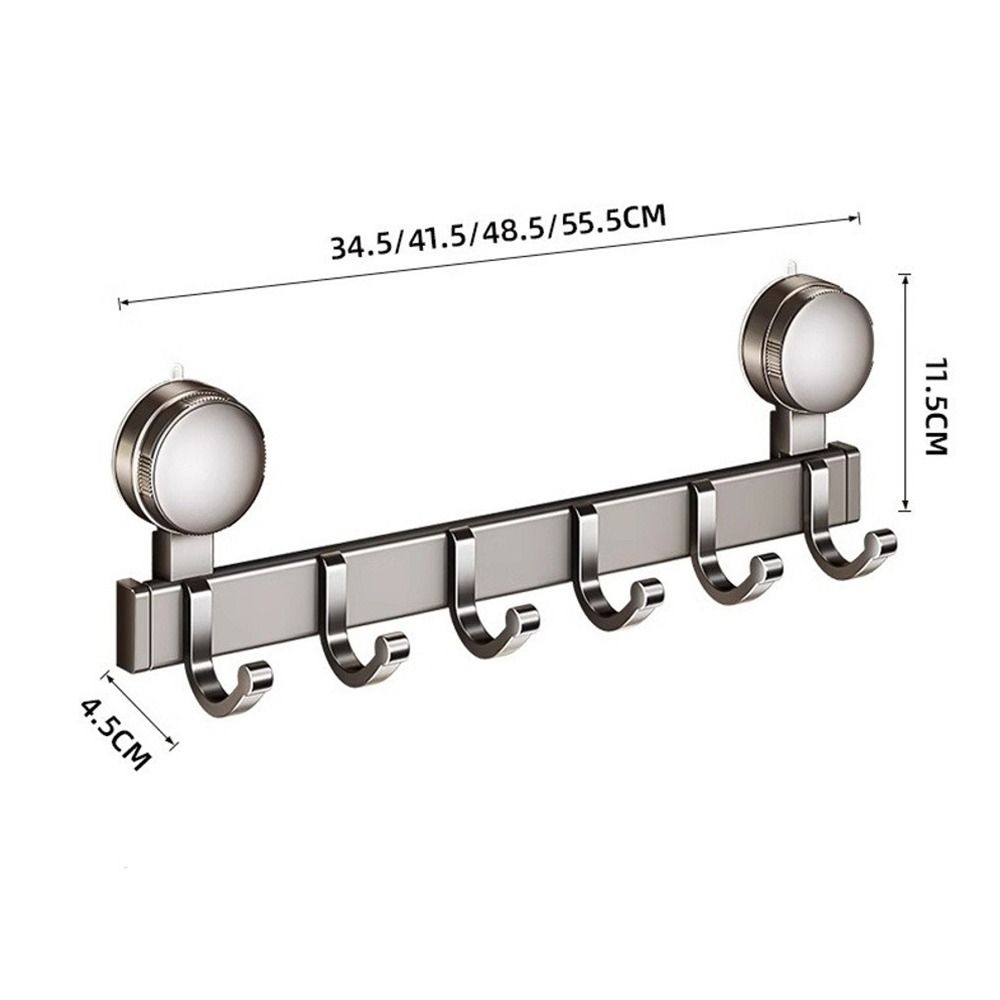Aluminum Alloy Suction Cup Hooks Space Saving Towel Key Hangers Bathroom Clothes Hooks  Bathroom