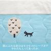 Nishikawa Atsuko Matano Quilt Fluffy Sheepskin Cat and FE03903026 Blanket, Single, Washable, Boa, MT3653, Tree, Blue,