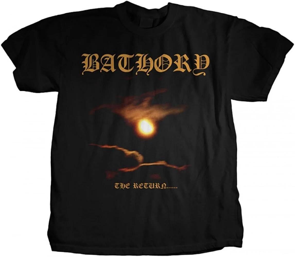 Bathory Logo The Return Print Men s Cotton T-Shirt S