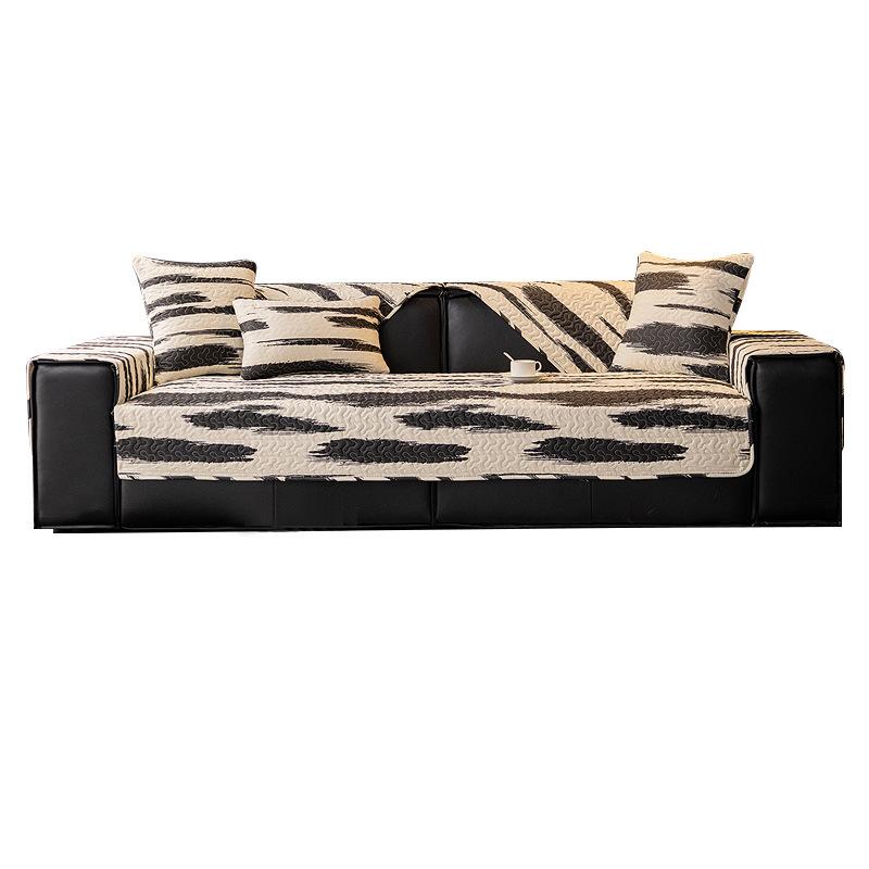 American Style Sofa Cushion Four Seasons Universal Light Luxury High-Grade Cushion Non-Slip Leather Sofa Cover Cover Cloth
