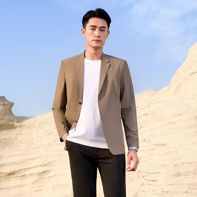 Toluoman Men s Slim Fit Breathable Casual Business Suit Jacket M