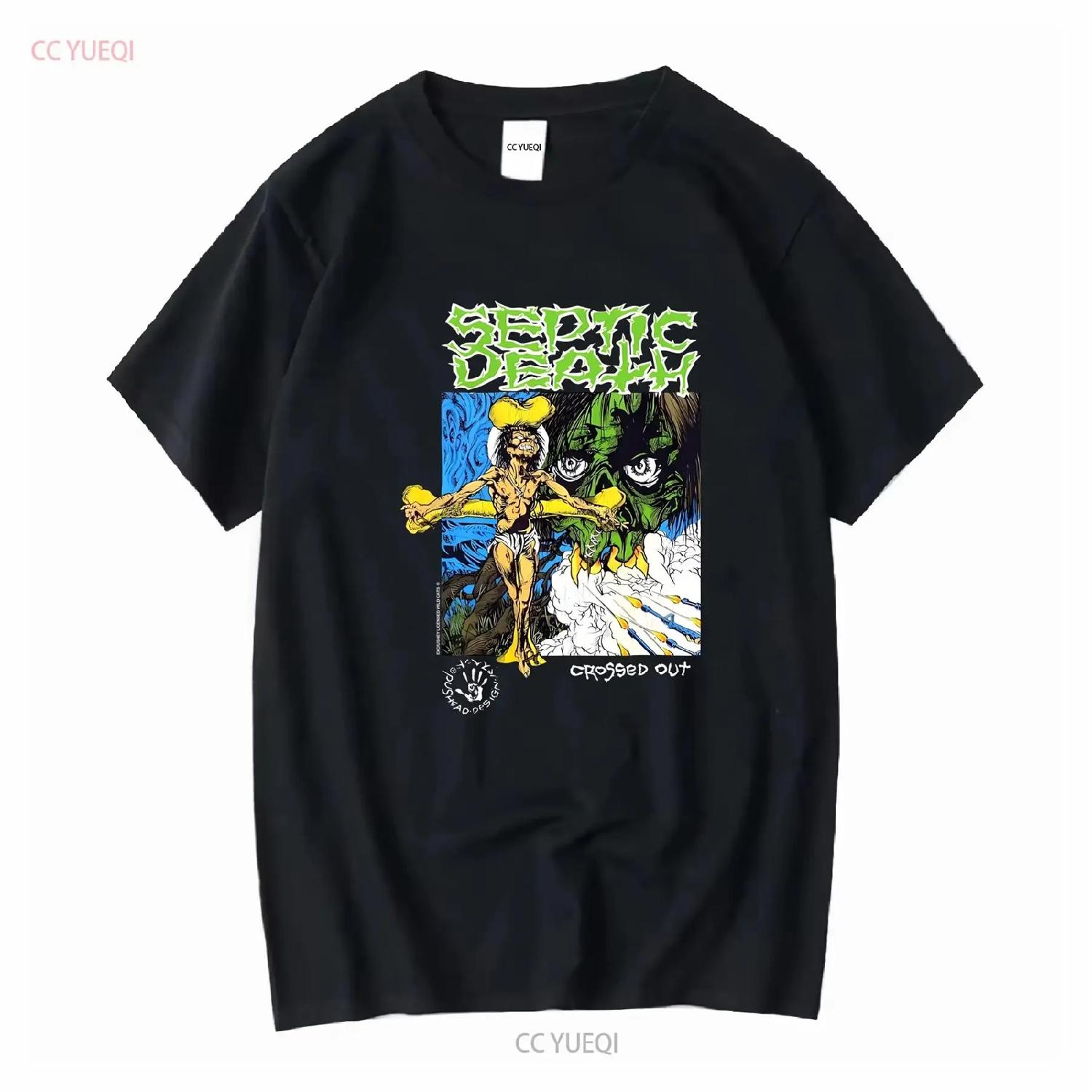 Винтажная футболка Septic Death 1990 Pushead Зачеркнутое искусство 80-е Панк Трэш группа с длинным или коротким рукавом винтажная Стиранная Мягкая XXXXXL разноцветный