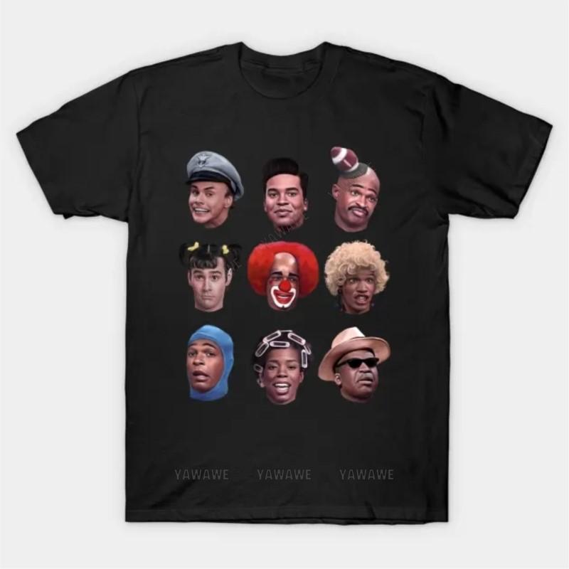 

New fashion brand teeshirt cotton tshirt In Living Color T Shirt male Oversized short sleeve black top unisex casual teeshirt S