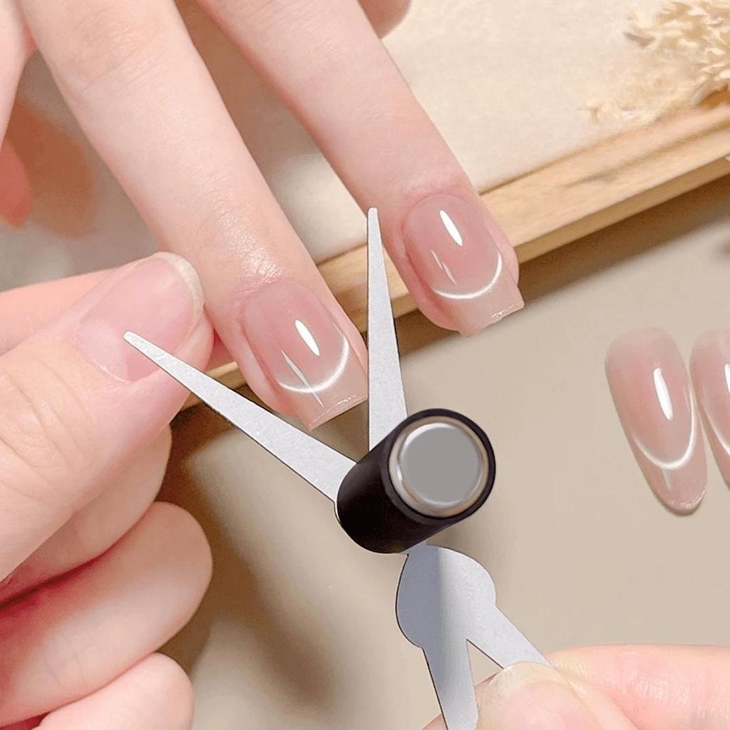 1/2Pc Double-Head French Cat Eye Nail Magnet Set Big Y-shaped 2 In 1 Crescent Moon Cat Eye's Magnet Stick DIY Gel Manicure Tool