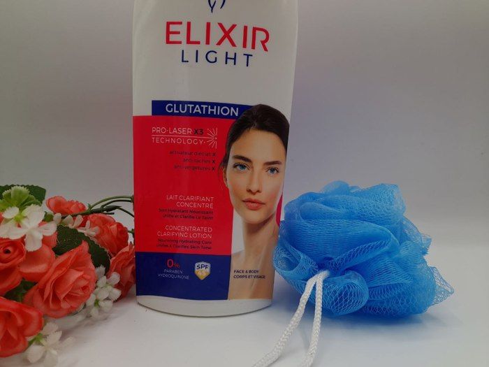 Lait Éclaircissant - Elixir - 500 Ml - Éponge Exfoliante Offerte - Tous Types De Peau - Mixte