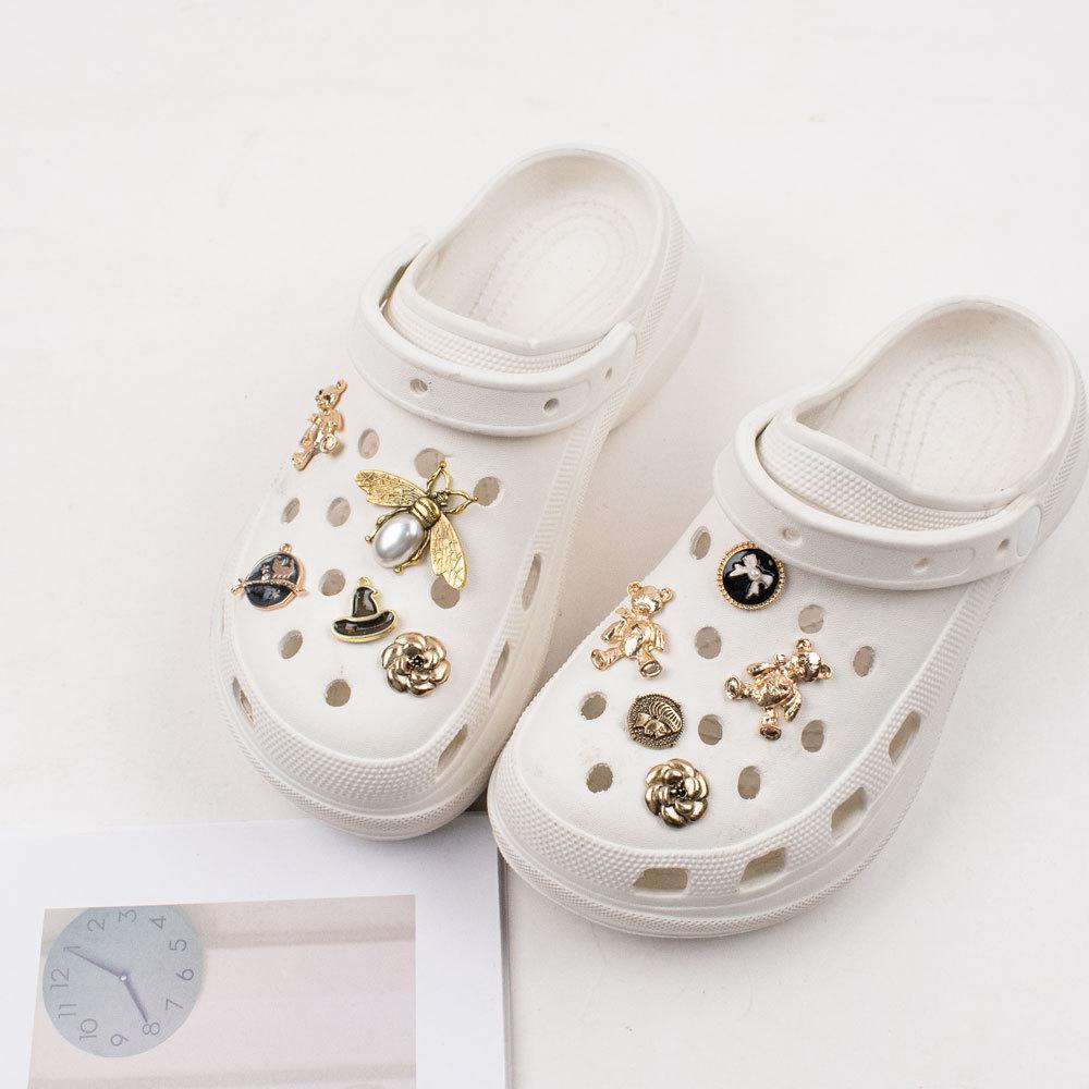 Ciondoli per scarpe Fai da te in metallo Orso Cicala Decorazione staccabile Accessori per ciondoli con fibbia