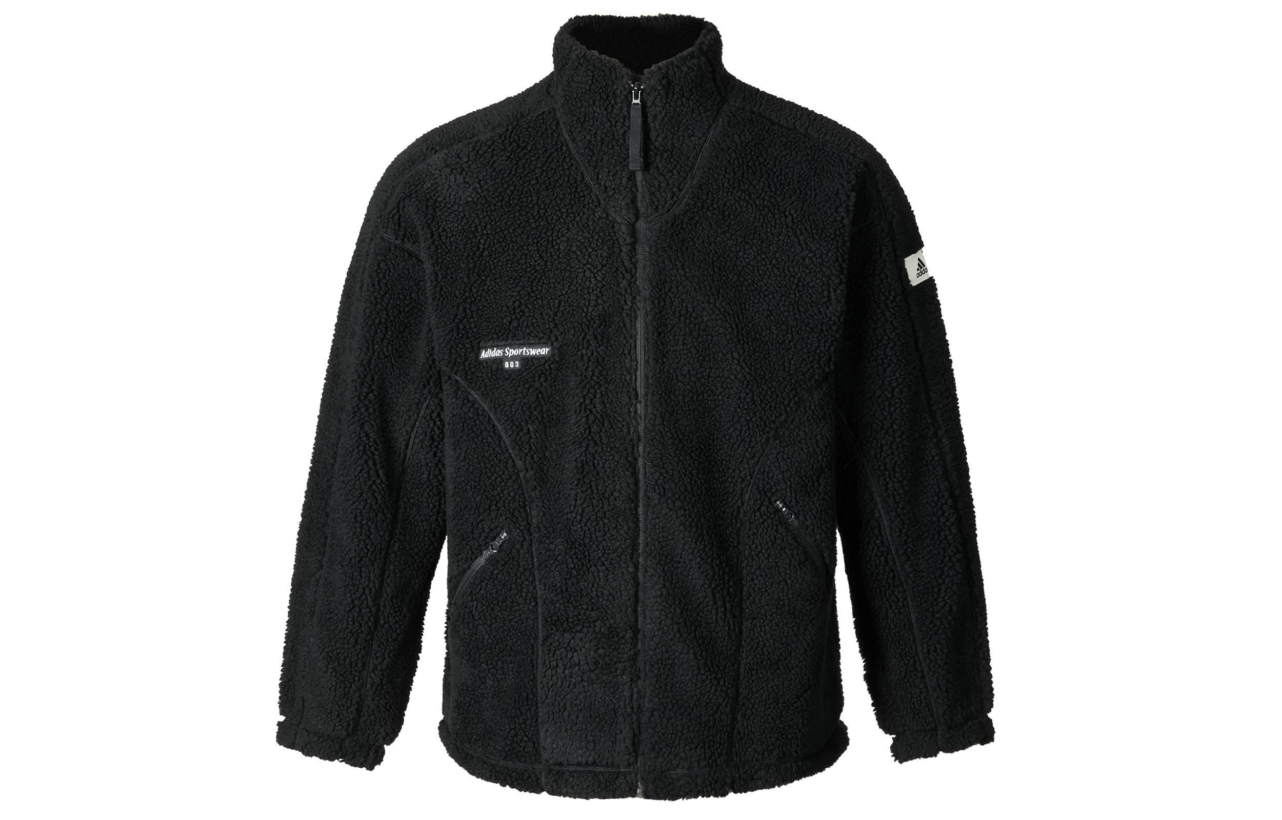 

Adidas Lounge Jackets Unisex Black Stand Collar Moderate Other IQ1366 S