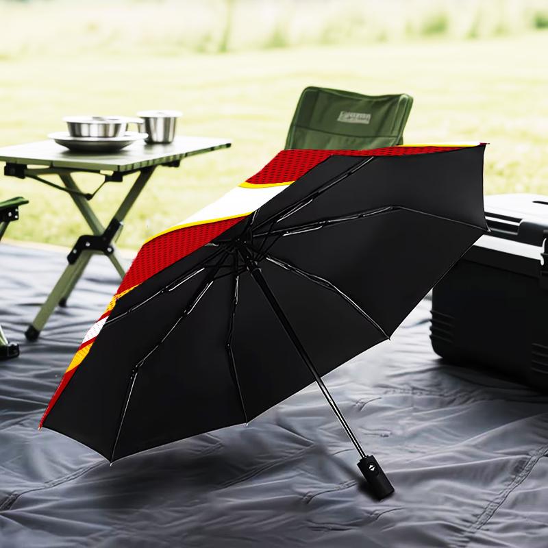 Flames Hockey Team Logo Umbrella Folding umbrella, automatic umbrella 8-Frame for Travel, camping Use Gift for Halloween Christmas