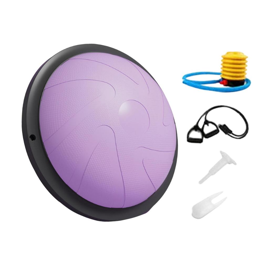 Balance Ball Trainer Non Slip Base Hemisphere with Resistance Bands and Pump Half Exercise