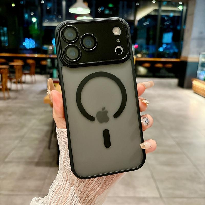 New Orange 17 pro max Phone Case for iPhone 17 AIR 17 PRO Max Magnetic Translucent Matte Camera Glass Film Protect Magsafe Cover