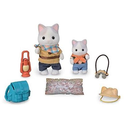 EPOCH Sylvanian Families Doll Furniture Set Exciting Exploration - Latte Cat Siblings Co-76 ST Mark Certification Ages 3 Up Toy Dollhouse