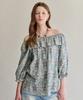 MAXZA Botanic Floral Shirring Blouse