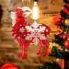 2D Flat Acrylic Goat Hanging Ornament With Snowflake Colorful Goat Car Ornament Gold Hanging Cord Goat Pendant Holiday Decor