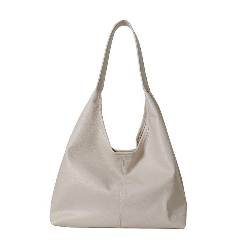 

Большая вместительная сумка 2024 года, новая модная повседневная сумка через плечо, простая модная сумка-тоут большой вместимости для поездок на работу белый