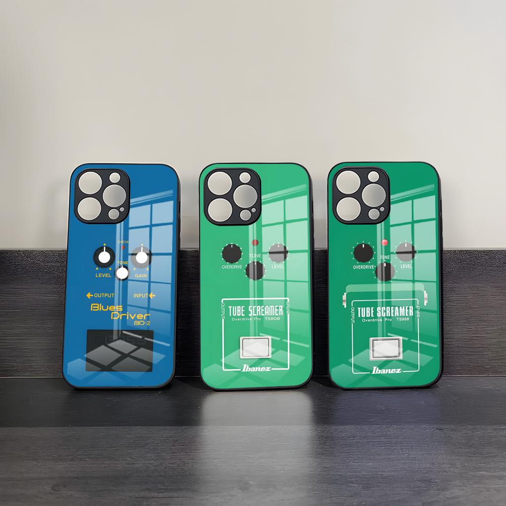 Fashion Effect Box Guitar Phone Case For 17 Pro Max IPhone 16 Pro 14 12 11 13 Mini X XR XS 15 Plus SE Glass Cover