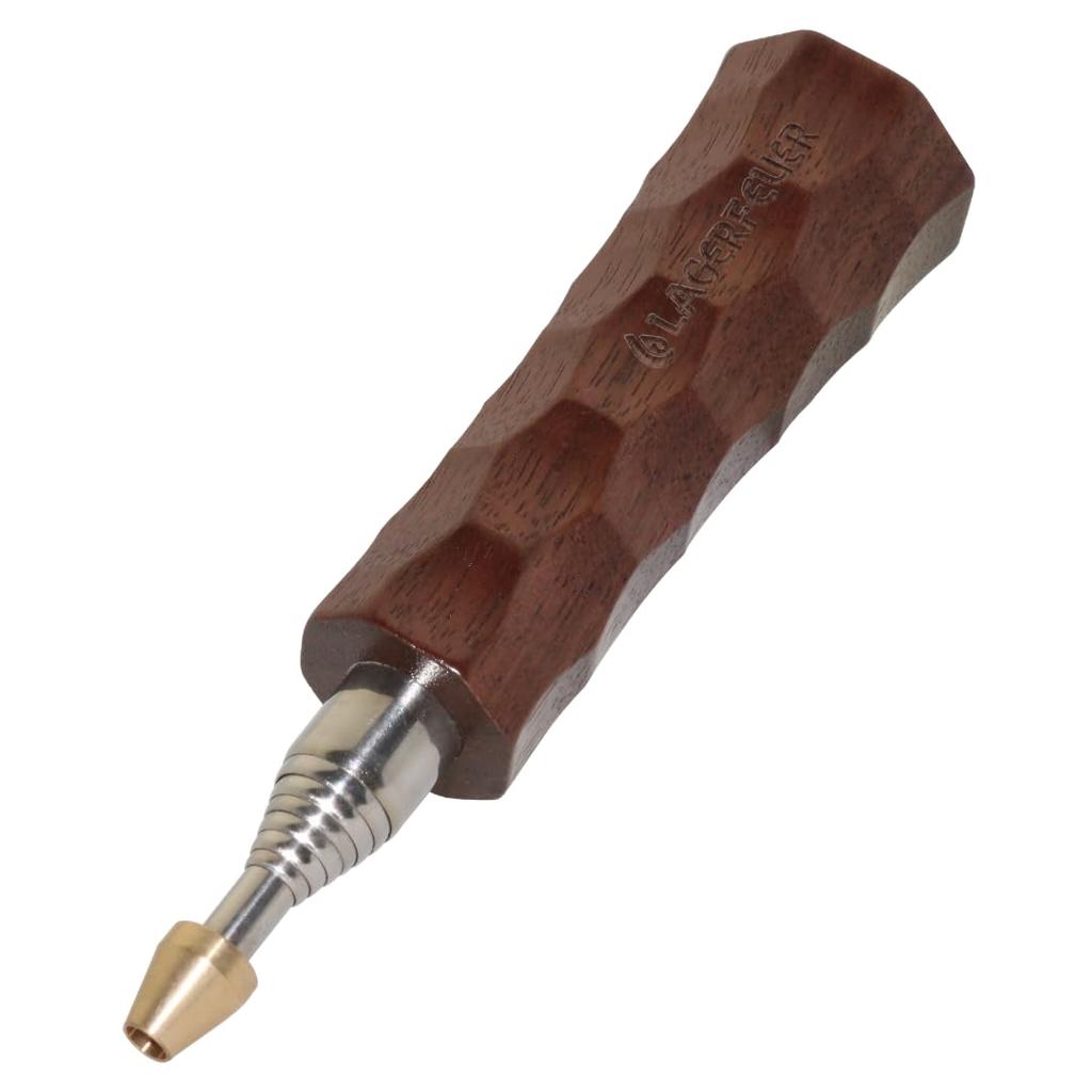 LAGERFEUER Naguri Fire for Outdoor and Barbecues Blowstick, 12cm-57cm, Extendable, 39g, Compact, Camping, Bonfires, (Walnut)