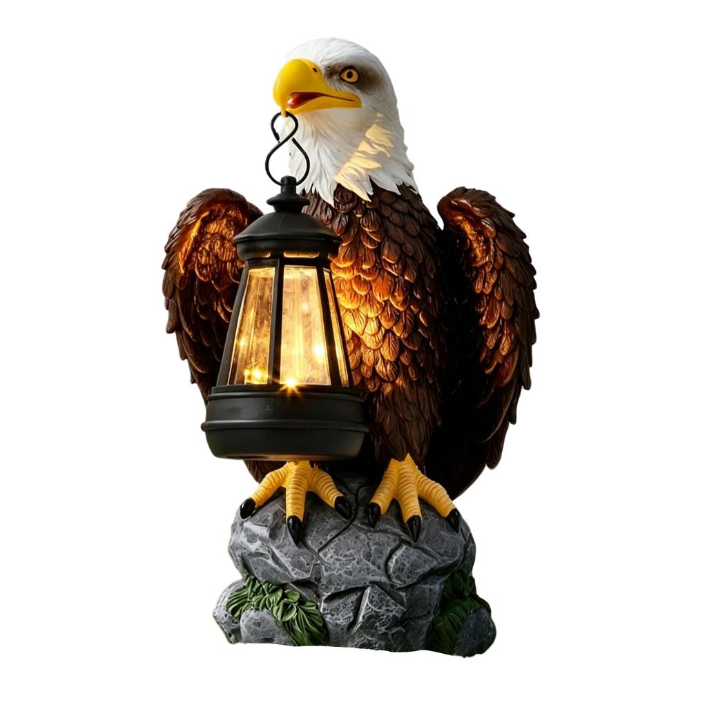 Statue with Light for Outdoor Garden Decor and Patio Display