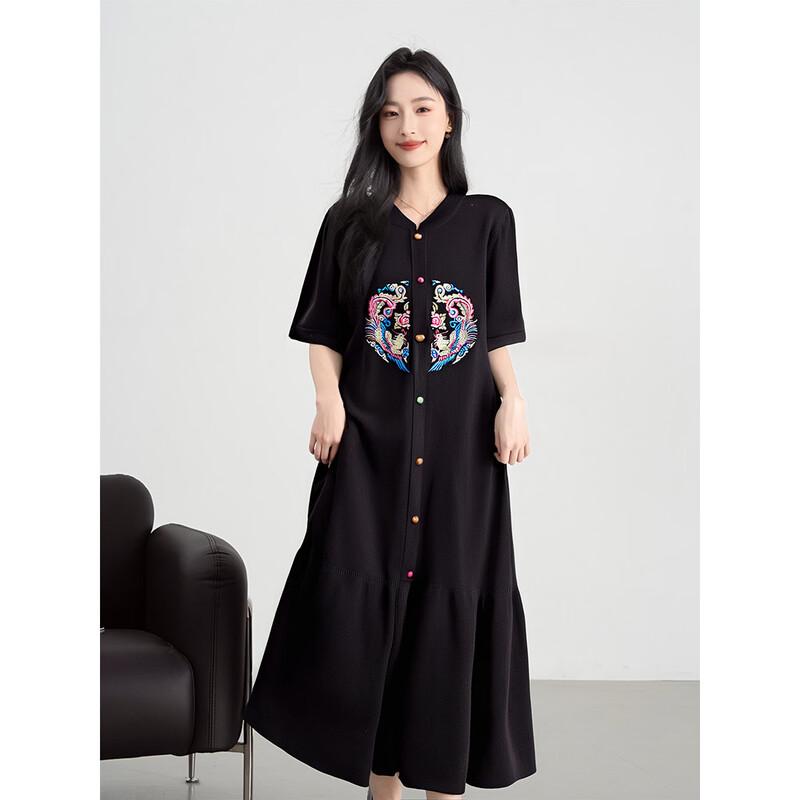 Aiyilian New Chinese Style Elegant Mid-length Dress