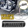 Black Exhaust Pipe Muffler Heat Shield Cover Heel Guard Motorcycle Universal US