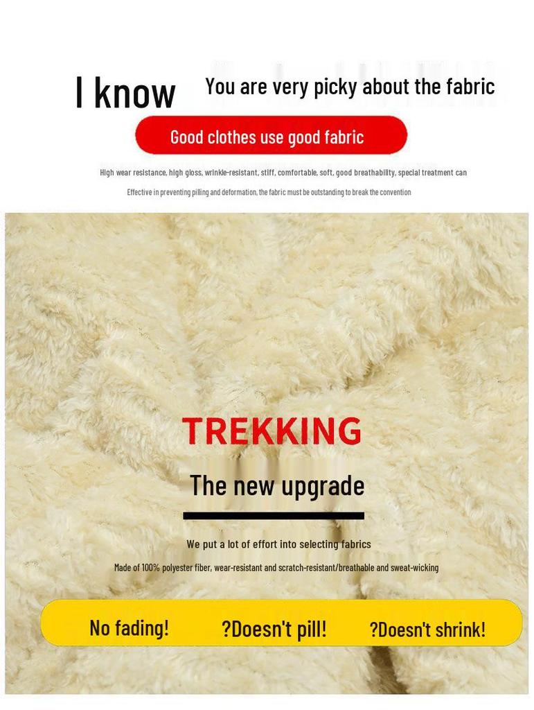 Unisex Winter Lambswool Three-Piece Set: Fleece-Lined Jacket & Pants