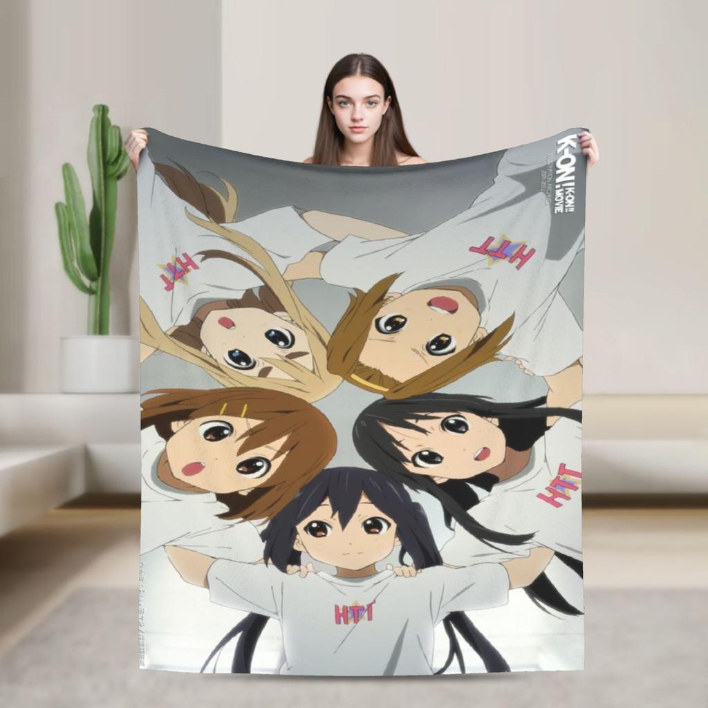 K-On! k-on girls anime Blankets Soft Flannel Comfort Gifts Throw Blankets Bedspreads