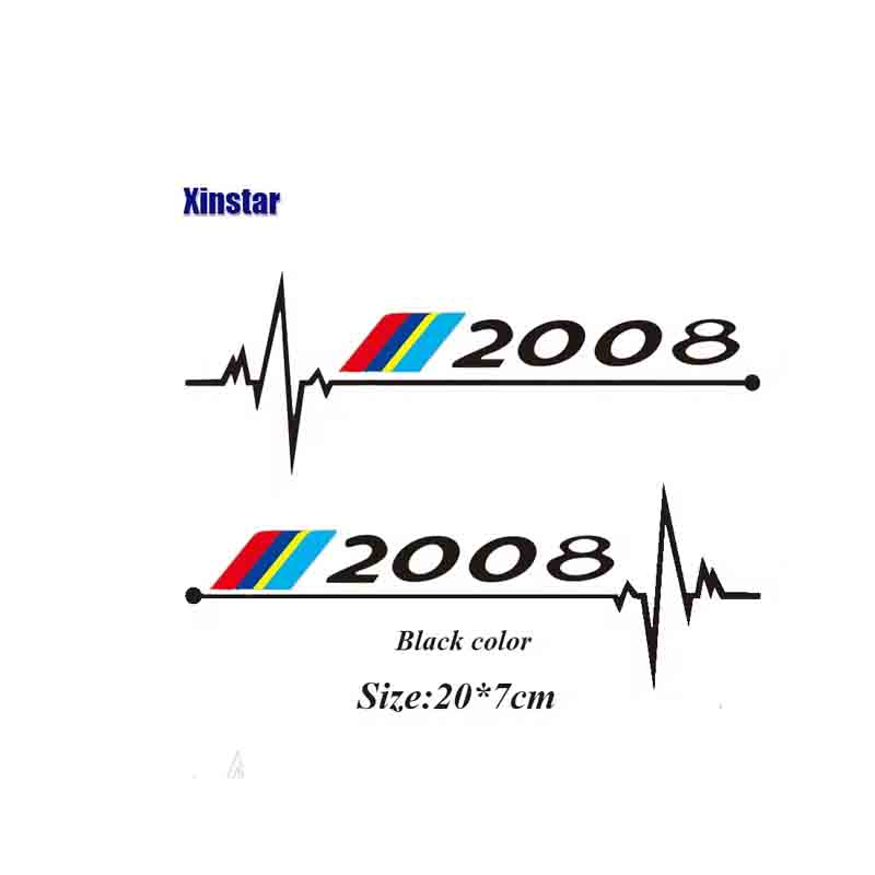 2X Car Body Sticker For Peugeot 2008 3008 208 308 106 107 108 206 207 208 306 307 508