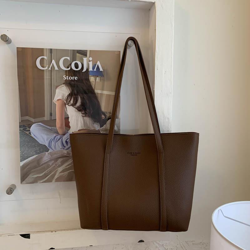 Simple casual work commuter tote bag 2025 new Korean version ins versatile high-end temperament women's shoulder bag