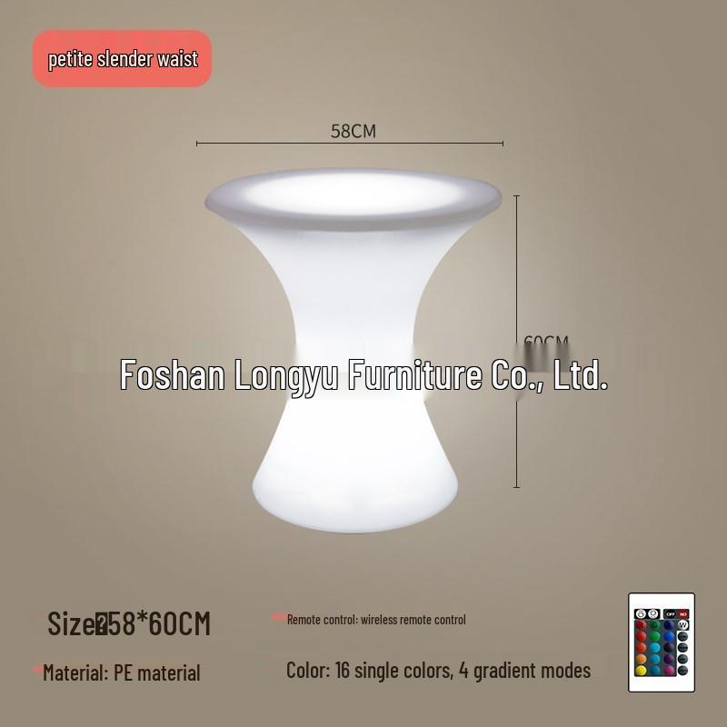 LED Trendy Slim Waist Table & Chairs for Outdoor Parties and KTV Bar Events