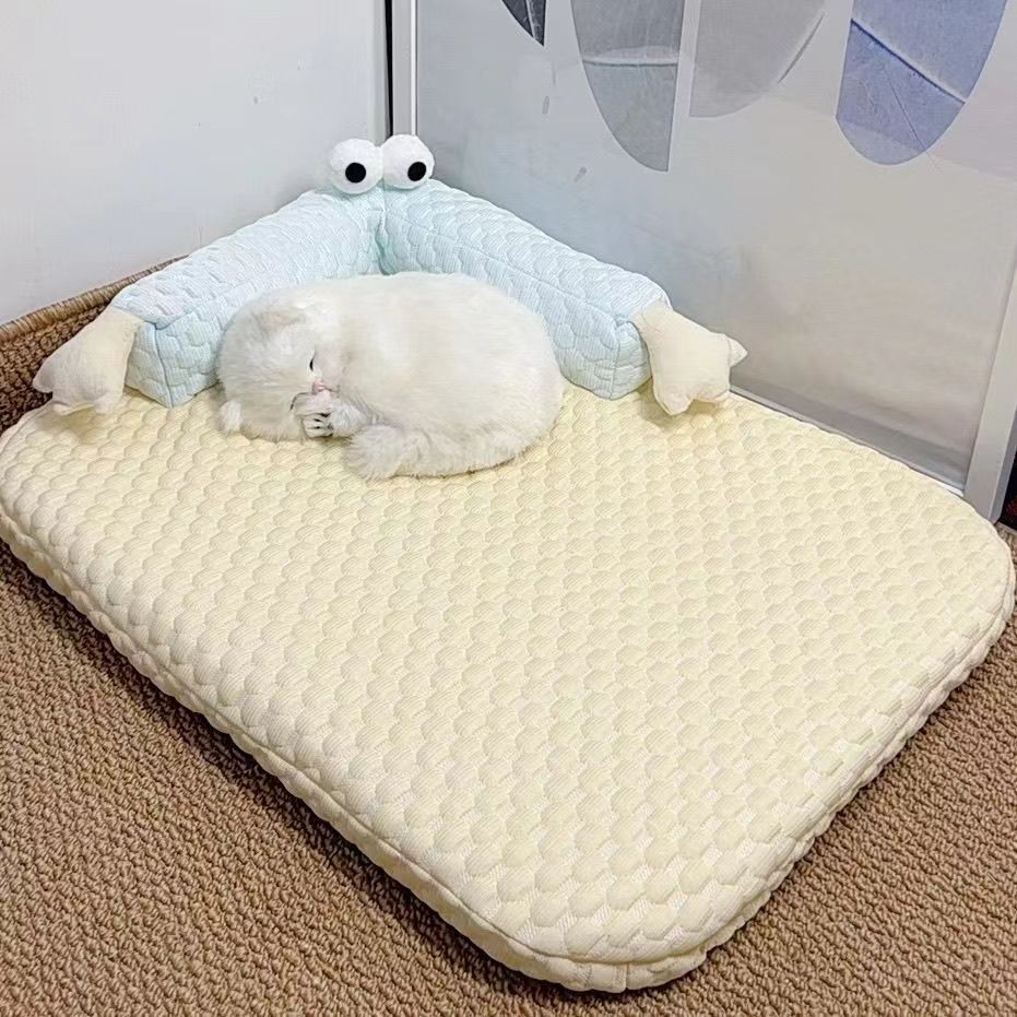 Dog and Cat Spring and Summer Bingdoudou 3D Cool Mat Dog House and Cat Nest Small and Medium-sized Large Teddy Pet Breathable Mattress