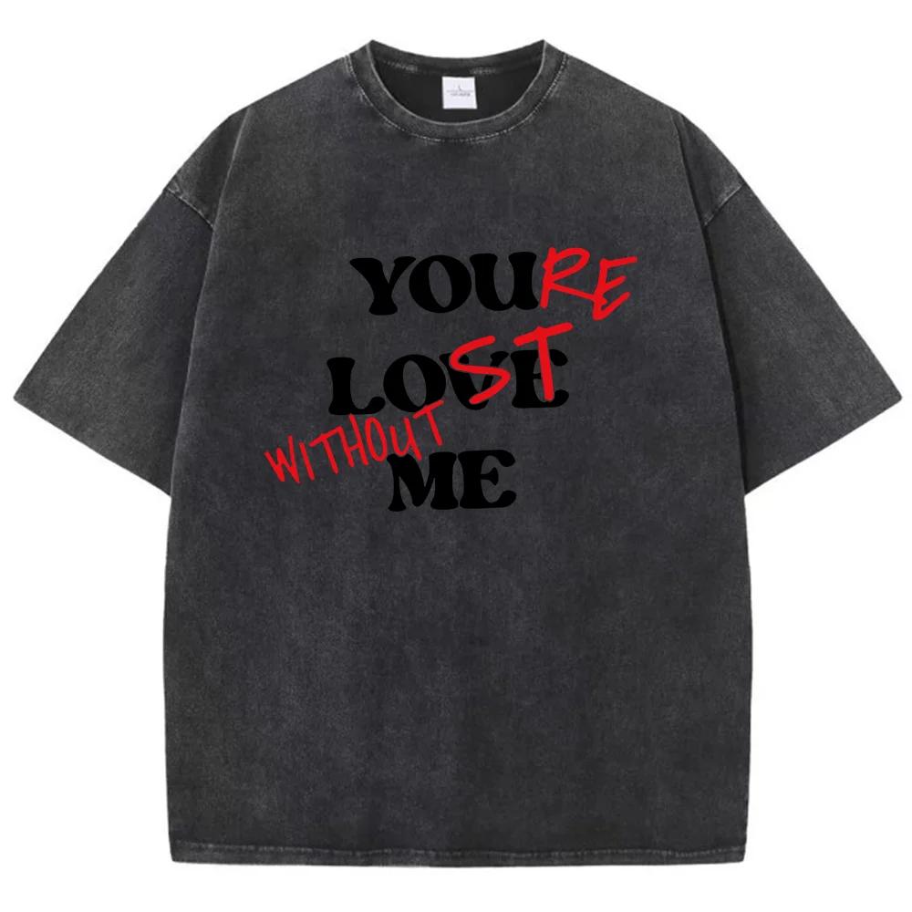 

Ты Любишь Меня Забавный Принт Буквами Мужская Футболка Графическая Хлопковая Футболка Высококачественная Свободная Футболка Модные Топы с Опущенным Плечом 3XL