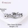 Rhodium Plated Closure Fasteners Lock Clasps For Necklace Supplies,Inlaid Zircon Connector Clasps DIY Pearls Jewelry Fittings