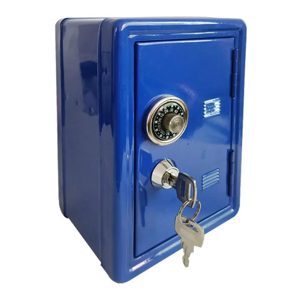 

Mini Metal Safe Piggy Bank With Key Lock and Combination Children s Coin Piggy Bank Desktop Storage Box For Boys and Girls