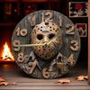 Yousheng Round Wall Clock with Numbers Silent Movement Easy To Install Battery Operated 10-Inch Hanging Clock Artistic Home Decor