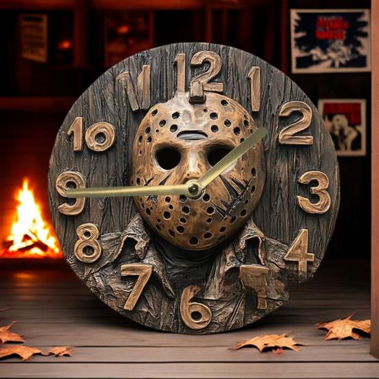 Yousheng Round Wall Clock with Numbers Silent Movement Easy to Install Battery Operated 10-Inch Hanging Clock Artistic Home Decor