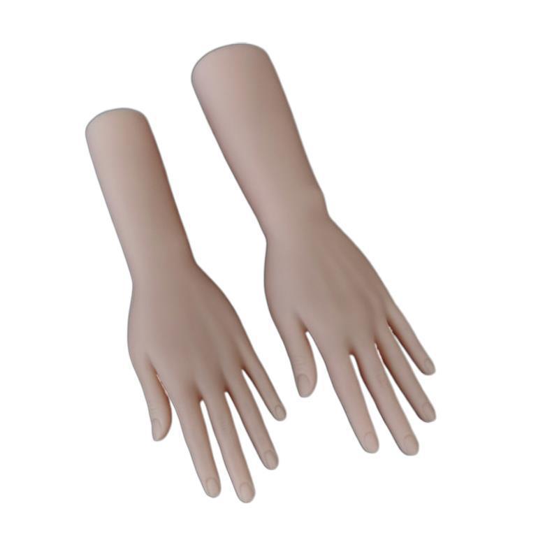 Flexible Joint Silicone Female Hand Model Realistic Lifelike Fake Hand for Manicure Display Tattoo Training