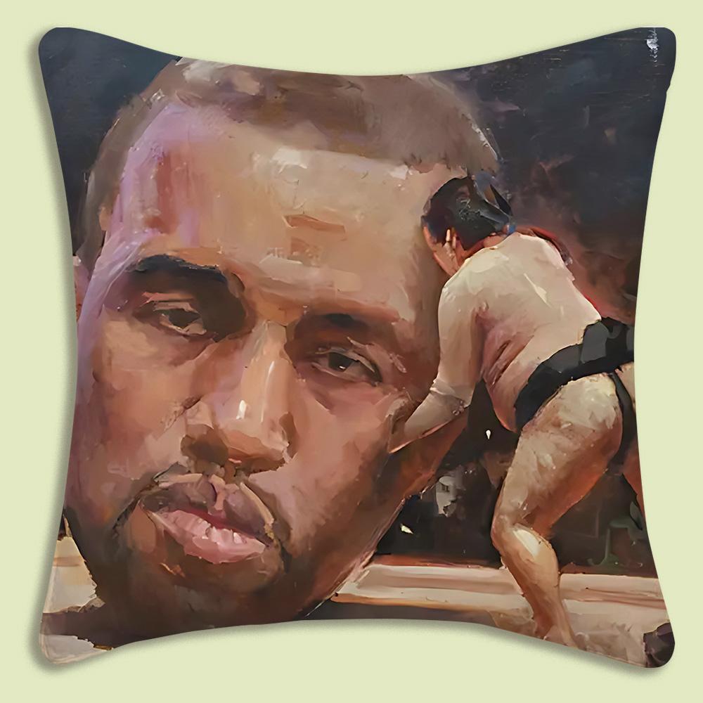 Funny Kanye West Meme Pillow Covers Cartoon Sofa Decorative Home Double-Sided Printing Short Plush Cute Cushion Cover