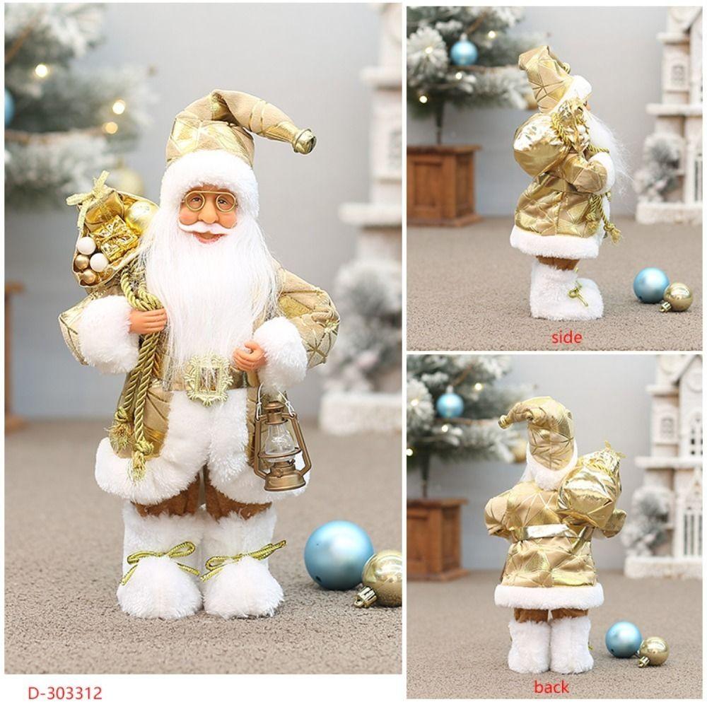 12 Inches Creative Santa Claus Decorations Standing Santa Claus Santa Claus Doll Party Supplies