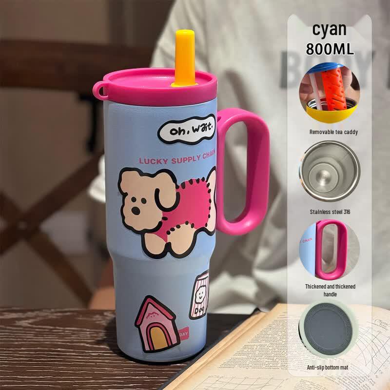 Qiwei Portable 316 Stainless Steel Insulated Straw Cup