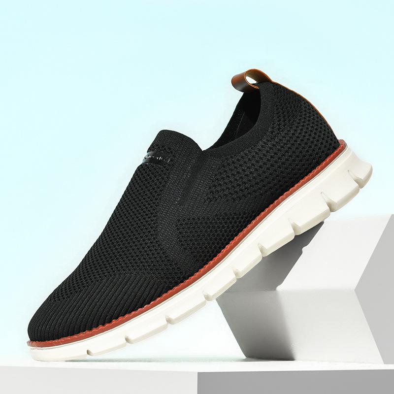 New British Style Men's Shoes Summer Breathable Sports Shoes Fly-woven Mesh Shoes Men's Large Size Shoes