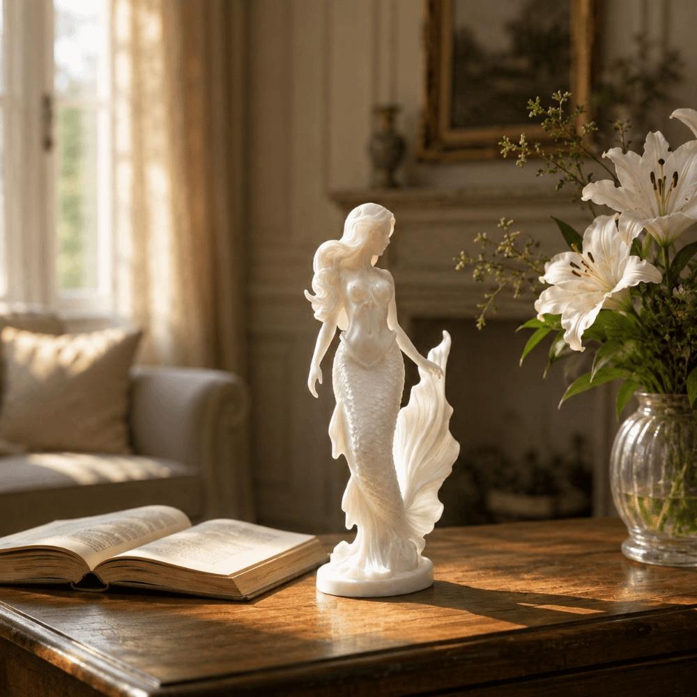 Exquisite 3D Printed Mermaid Statue Sculpture Ocean Theme Home Decoration Fairy Desktop Ornaments Office