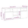 TV Cabinet with RGB LED Lights Artisan Oak Finish 120 x 30 x 50 cm