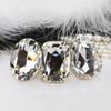 3PCs Square Shape Vintage Wedding Ring Adjustable Size Adjustable Crystal Ring  Party Accessories