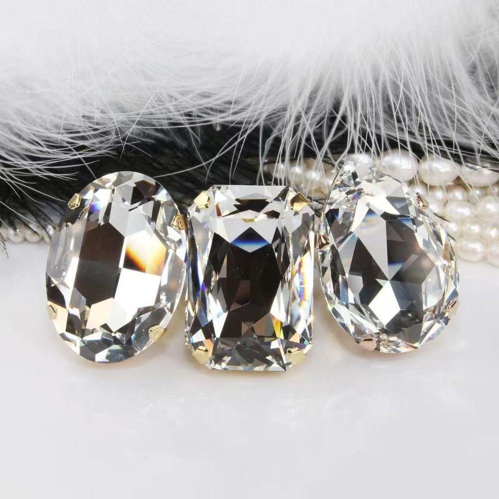 3PCs Square Shape Vintage Wedding Ring Adjustable Size Adjustable Crystal Ring Party Accessories