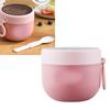 Insulated Breakfast Cup 304 Stainless Steel Lid Spoon Milk Soup Jar School   Portable Congee Container
