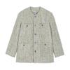 JNBY Loose Fit Collarless Wool Blend Coat