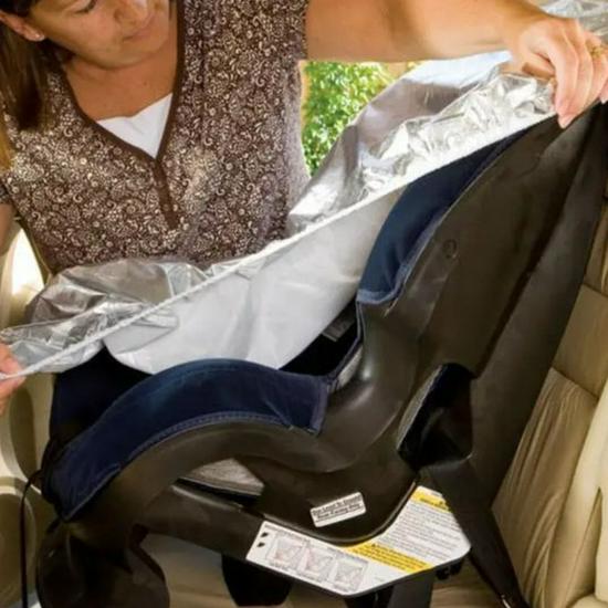 Kids' Car Seat Sun Shade & Dust Cover with UV Protection & Heat Insulation