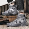 Fashion Shoes for Mans Camouflage High-top Platform Sport Boots Outdoor Hiking Non-slip Wear-resistant Fad Men's Shoes Zapatillas Hombre