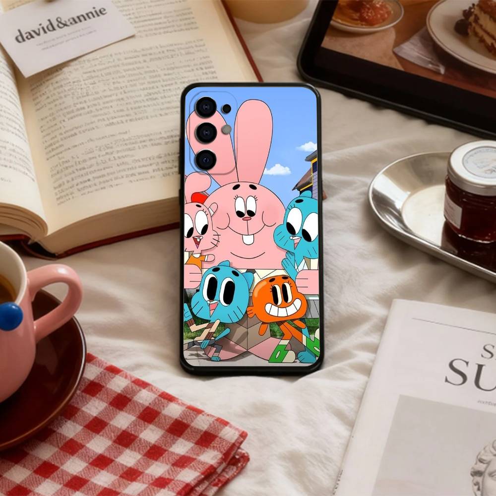 The Amazing W-World of Gumball   Phone Case For Samsung S 25,24,23,22,30,21,10,9,Ultra,Plus,Lite,FE,4,5 G Soft Black Case