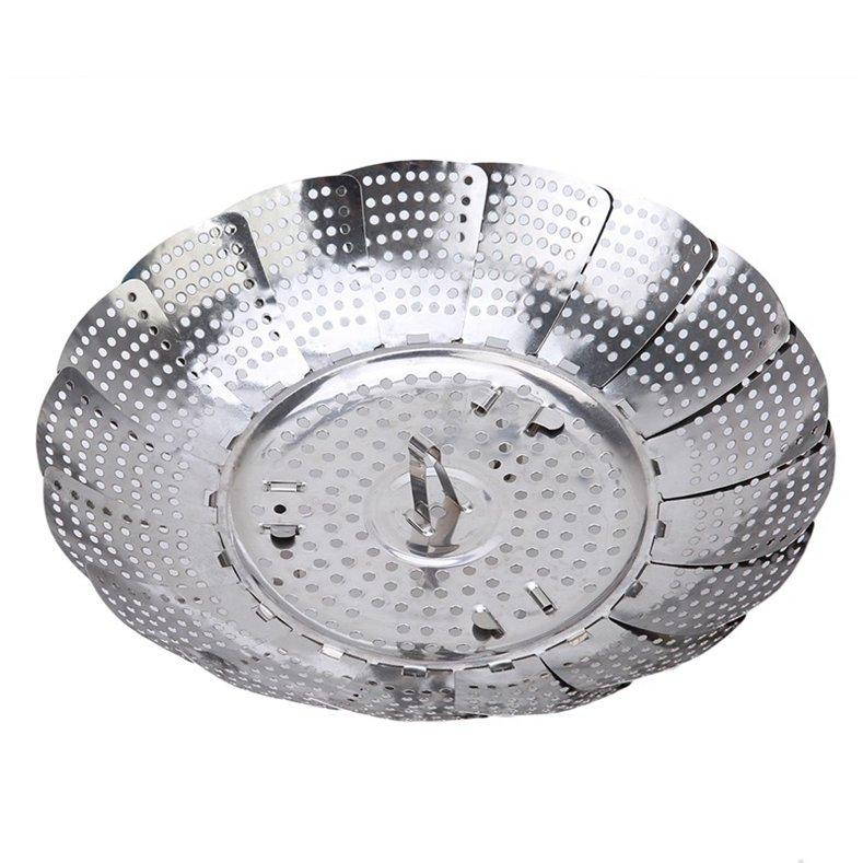Multifunctional Retractable Steamer Tray Holder Fruit Drip Tray Drain Basket